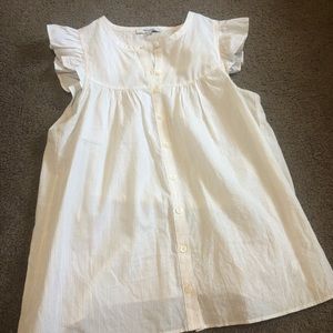 Madewell frill tank blouse